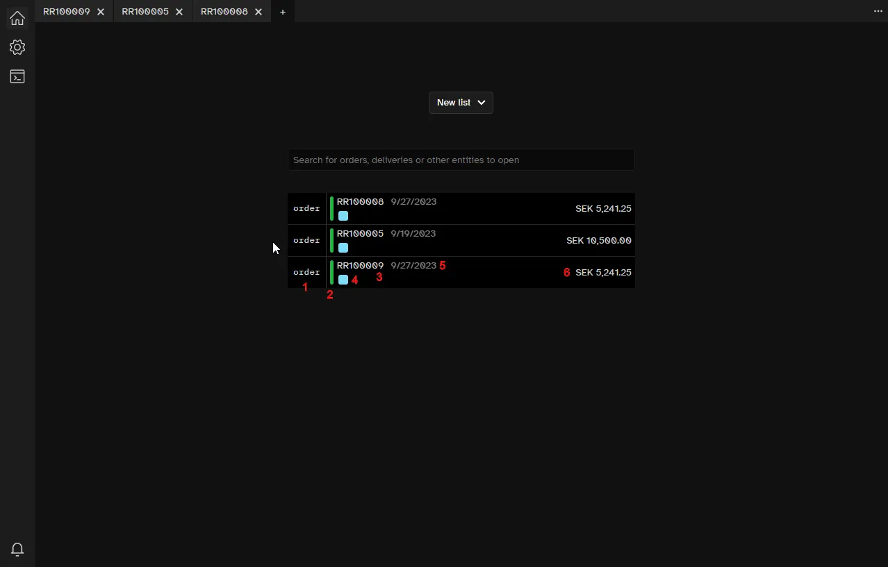 Dashboard - search result breakdown