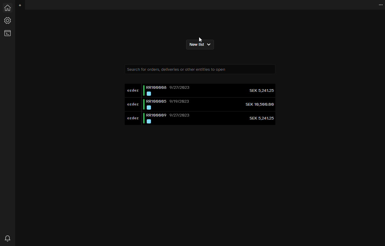 Workspace - compare entities